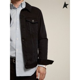 Golden Goose Rejse indsamling Agenore jakke i sort needlepunch-effekt sort bomuld