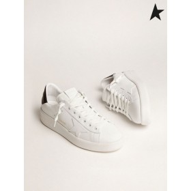 Golden Goose Purestar sneakers med sort hæl fanen hvid