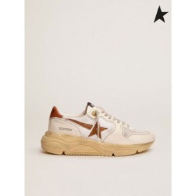 Golden Goose Eneste LTD sneakers med lizard-print-brun læder stjerne og tan læder hæl fanen hvid brun rød brun