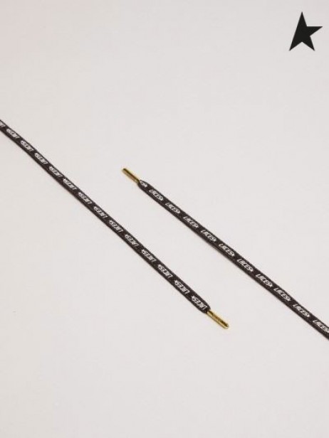 Golden Goose denim met witte veters veters print-wit