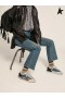 Golden Goose Super-Sterren Penstar LAB sneakers met canvas en velvet patchwork en shearling voering paars rood grijs