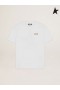 Golden Goose White Star collection T-shirt met logo en sterren in goud glitter wit