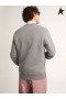 Golden Goose Grijs Reis collectie-sweatshirt met contrasterende turquoise Gouden belettering grijs