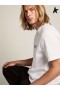 Golden Goose White Star collection T-shirt met contrasterende zwarte logo en star white