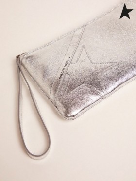 Golden Goose Silver Star Wrist clutch bag Skin Color / Skin Color