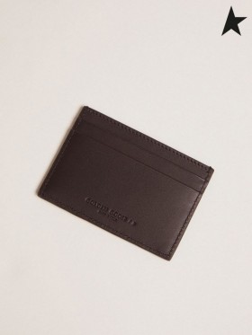 Golden Goose Star card houder in leer met studs Huid / Kleur huidskleur