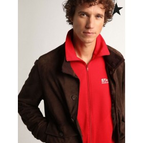 Golden Goose Gouden collectie vlucht jasje in donker bruin suede donkerbruin