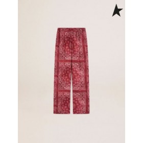 Golden Goose Gouden collectie joggers in de bourgogne met paisley print bourgondië