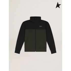 Golden Goose Spel EDT Capsule collectie jacket in black en militair-groene kleur zwart groen