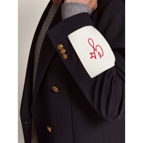 Golden Goose Gouden collectie double-breasted blazer in donkerblauw met goudkleurige heraldische knoppen donker blauw