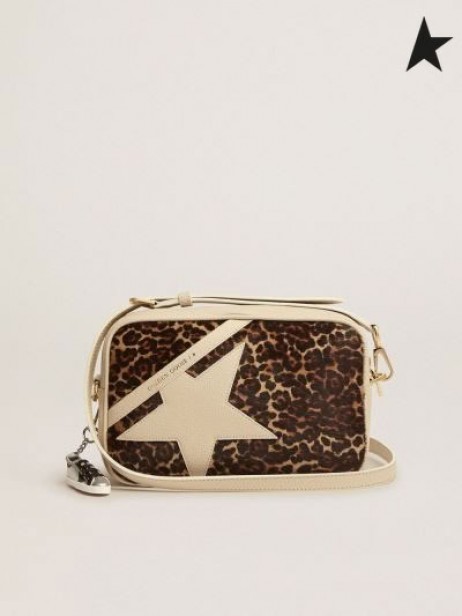 Golden Goose Off-white Star Laukku leopard-print poni ihoa aseta valkoinen punainen valkoinen punainen