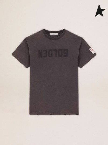 Golden Goose Golden collection T-paita mekko antrasiitti harmaa ahdistunut hoito tumma harmaa