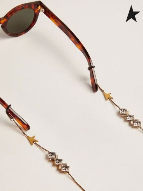 Golden Goose Déco Jewelmates kokoelma lasit ketju vanhan kullan väri