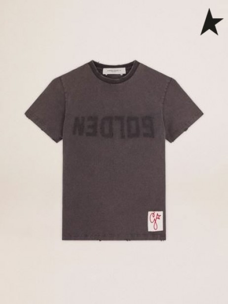 Golden Goose Golden collection T-paita antrasiitti harmaa ahdistunut hoito tumma harmaa
