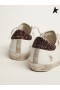 Golden Goose Super Star lenkkarit ruskea glitter kantapää välilehti ja vaaleanpunainen crackled nahka star valkoinen