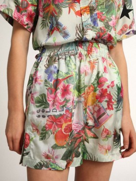 Golden Goose Kaste-vihreä Matka kokoelma shortsit koko monivärinen vihreä trooppinen tulosta