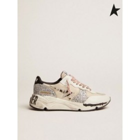 Golden Goose lenkkitossut Pohja lenkkarit kerma kangas ylä-ja zebra-print poni iho star kerma valkoinen hopea