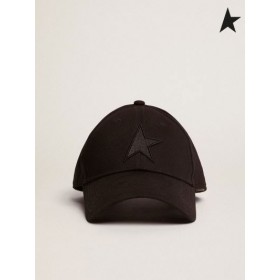Golden Goose Black Demos Star collection baseball cap with tone-on-tone star black
