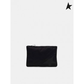 Golden Goose Suuri musta nylon Matka-pussi Raidat