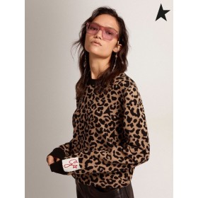 Golden Goose Golden collection pyöreä kaula villapaita villa jacquard eläinten kuvio Eläinten Ääniä