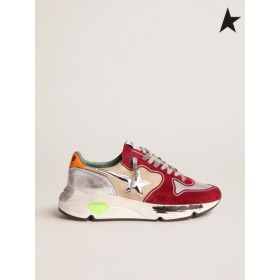 Golden Goose lenkkitossut Pohja lenkkarit 3D tähti ja oranssi kantapää välilehti hopea