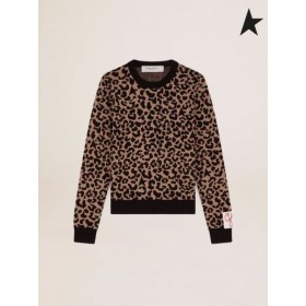 Golden Goose Golden collection pyöreä kaula villapaita villa jacquard eläinten kuvio Eläinten Ääniä