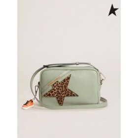 Golden Goose Salvia Star Laukku leopard-print poni iho tähti punainen