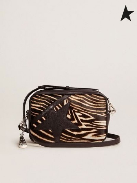 Golden Goose Star Sac de zebra print pony-effet cuir de Couleur de la Peau