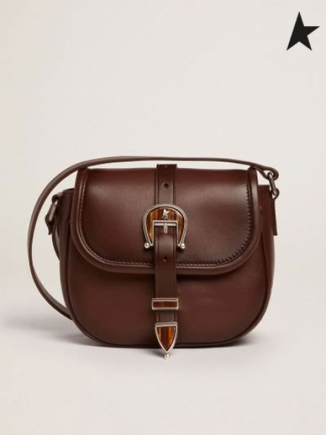 Golden Goose Petit Rodéo Sac brun foncé en cuir brun foncé