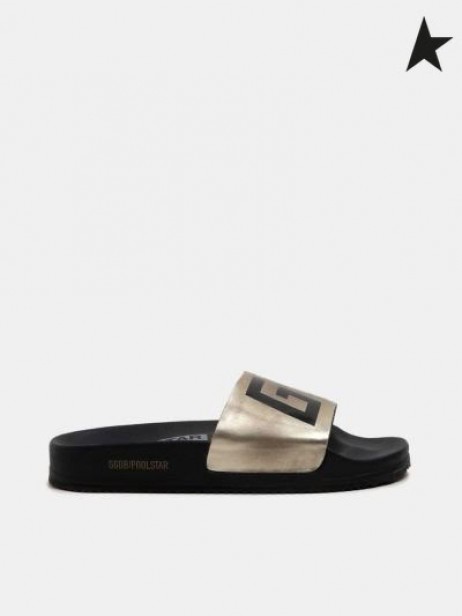 Golden Goose Poolstars baskets avec bracelet en or de couleur d'or noir