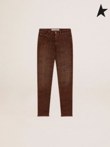 Golden Goose Or de la collection de jeans skinny à imprimé animal Animal Tons