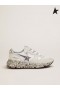 Golden Goose Chaussures Semelle baskets avec zebra-sole impression et de cristaux d'argent blanc