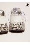 Golden Goose Chaussures Semelle baskets avec zebra-sole impression et de cristaux d'argent blanc