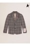 Golden Goose Or de la collection de single-breasted blazer gris et blanc Prince de Galles vérifier gris blanc