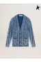 Golden Goose Voyage collection cardigan en tressé en coton bleu avec une finition stonewashed bleu