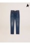 Golden Goose Golden collection recadrée jeans pattes avec un medium wash bleu