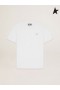 Golden Goose White Star de la collection de T-shirt avec une étoile en paillettes argentées sur le devant blanc