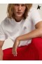 Golden Goose White Star de la collection de T-shirt avec une étoile en paillettes argentées sur le devant blanc