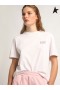 Golden Goose White Star de la collection de T-shirt avec le logo et les étoiles en rose glitter blanc