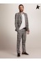 Golden Goose Or de la collection de single-breasted blazer gris et blanc Prince de Galles vérifier gris blanc