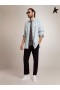 Golden Goose Or de la collection denim blanchi shirt martelé crampons bleu