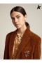 Golden Goose en terre Cuite de couleur Voyage collection Bova single-breasted blazer en velours côtelé en terre Cuite