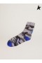 Golden Goose Camouflage imprimer chaussettes avec de la lumière gris lurex inserts et royal bleu brun camouflage gris