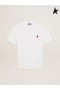 Golden Goose White Star de la collection de T-shirt avec une étoile rouge sur le front blanc