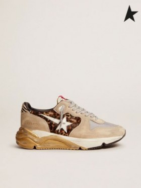 Golden Goose Seule LTD baskets leopard-print pony de la peau et du daim avec insert mesh leopard blanc