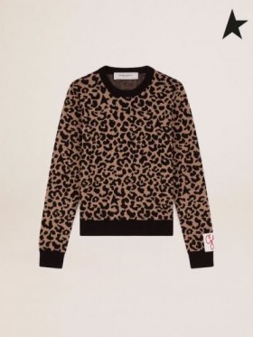 Golden Goose Golden collection col rond pull en laine jacquard animal modèle Animal Tons