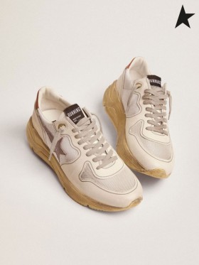 Golden Goose Seule LTD baskets avec lizard-print marron en cuir star et tan en cuir talon onglet blanc brun rouge brun