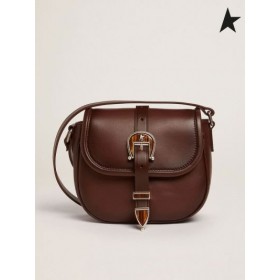 Golden Goose Petit Rodéo Sac brun foncé en cuir brun foncé