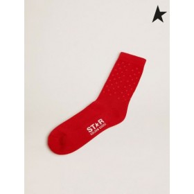 Golden Goose Red Star de la collection de chaussettes avec contraste 3D des étoiles et le logo rouge