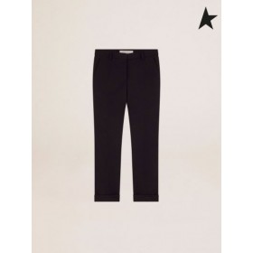 Golden Goose laine pantalon cigarette bleu foncé